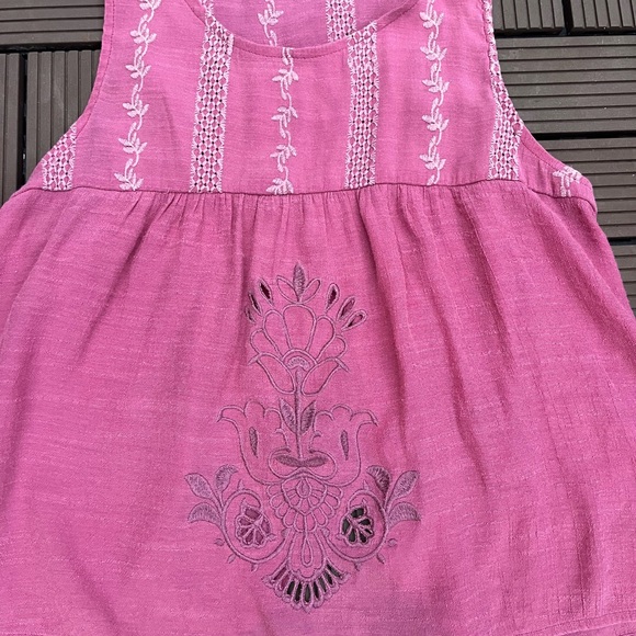 • Boho Embroidered Tank • - Picture 2 of 4
